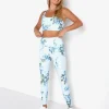 Beach Riot Sports Bras>Leah Sports Top Blue Floral