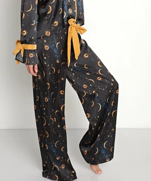 Beach Riot Pj Sets>Lee Ann & Brook Set Gold Celestial