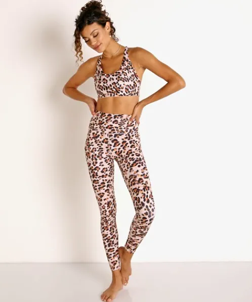 Beach Riot Bottoms>Piper Legging Watercolor Leopard
