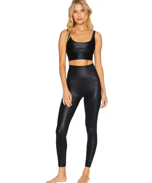 Beach Riot Bottoms>Piper Legging Glossy Black