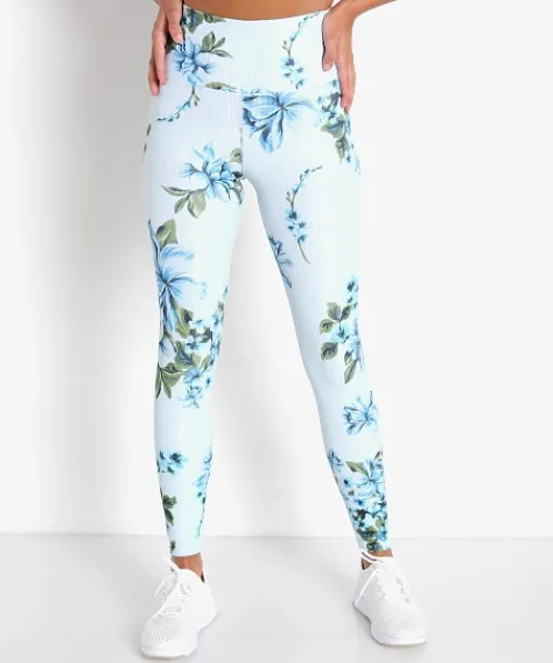 Beach Riot Bottoms>Piper Legging Blue Floral