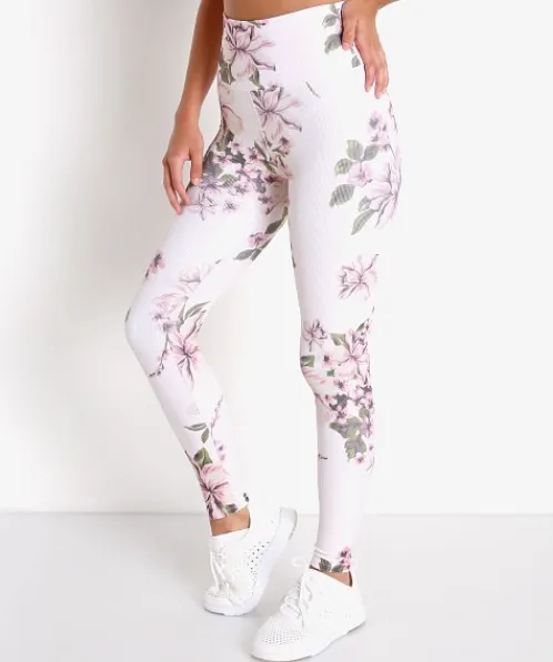 Beach Riot Bottoms>Piper Legging Pink Floral