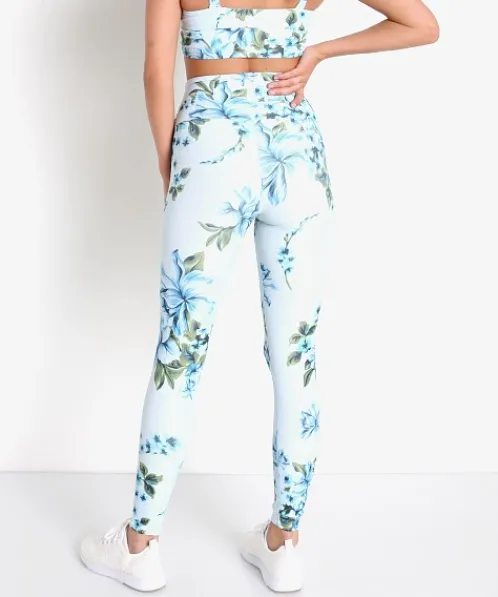 Beach Riot Bottoms>Piper Legging Blue Floral