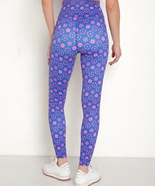 Beach Riot Bottoms>Piper Leggings Wavy Floral