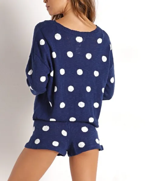 Beach Riot Shorts>Sandy Short Navy Polka Dot