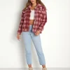 Beach Riot Jackets | Jackets>Sherpa Jacket Old Rose Buffalo Check