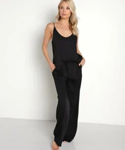 Bella Dahl Sleep Shirts>Ecovera Camisole PJ Top Black