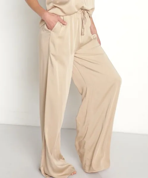 Bella Dahl Pants>Ecovera Wide Leg PJ Pant Soft Nude