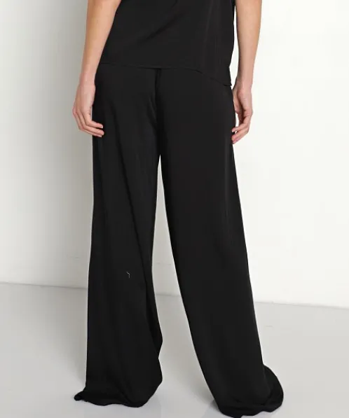 Bella Dahl Pants>Ecovera Wide Leg PJ Pant Black