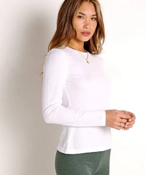 Beyond Yoga Tops>Go to Crew Pullover White
