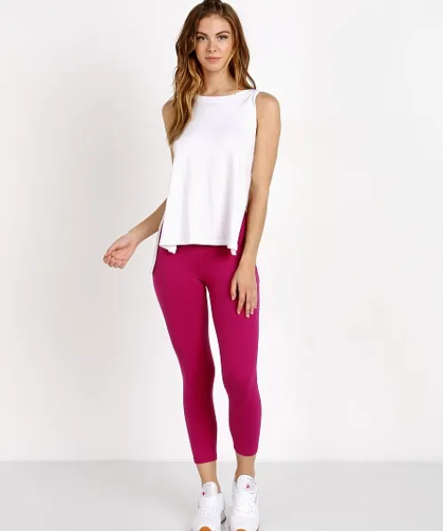Beyond Yoga Tops>High Low Tank White