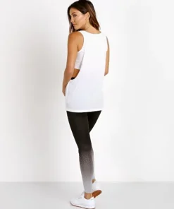 Beyond Yoga Tops>On and Off Ribbed 2-Fer Tank White