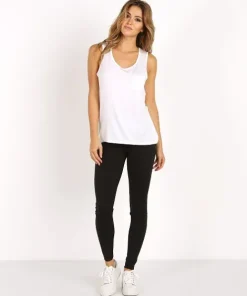 Beyond Yoga Tops>One Hand in my Pocket Tee White