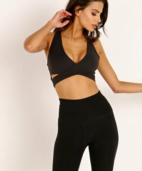 Beyond Yoga Sports Bras>Run Around Bralet Jet Black
