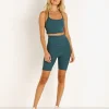 Beyond Yoga Bottoms>Spacedye High Waisted Biker Short Deep Ocean