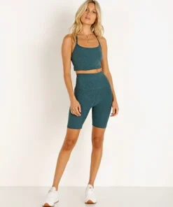 Beyond Yoga Bottoms>Spacedye High Waisted Biker Short Deep Ocean