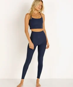 Beyond Yoga Bottoms>Spacedye High Waisted Midi Legging Nocturnal Navy