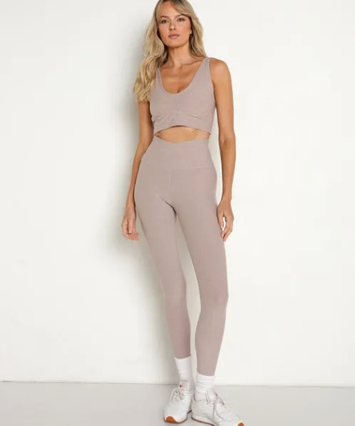 Beyond Yoga Bottoms>Spacedye High Waisted Midi Legging Chai