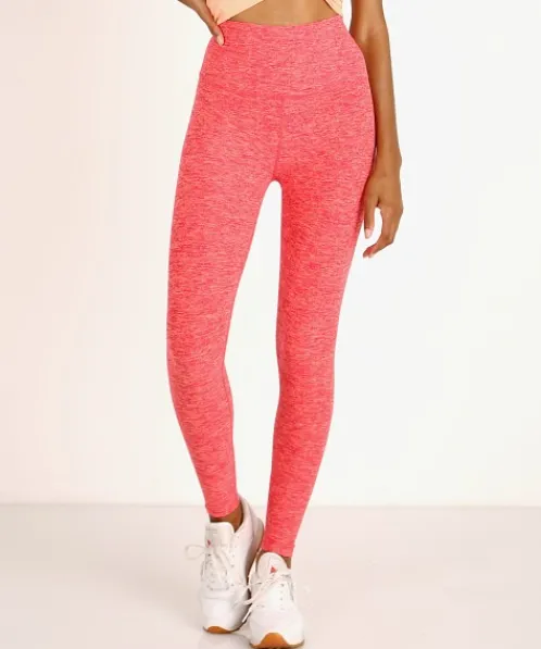 Beyond Yoga Bottoms>Spacedye High Waisted Midi Legging Raspberry Peach
