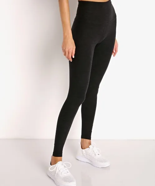 Beyond Yoga Bottoms>Spacedye High Waisted Midi Legging Darkest Night