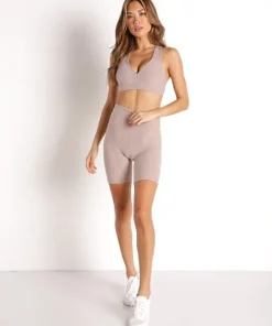 Beyond Yoga Sports Bras>Spacedye Lift your Spirits Bra Chai