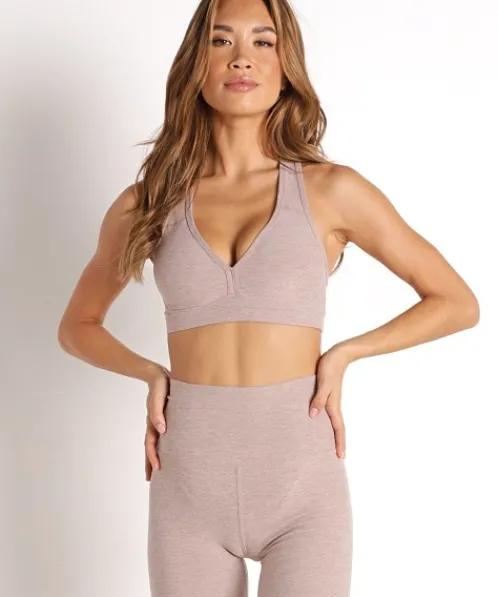 Beyond Yoga Sports Bras>Spacedye Lift your Spirits Bra Chai