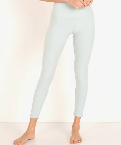 Beyond Yoga Bottoms>Spacedye Midi High Waisted Legging Aqua Mist
