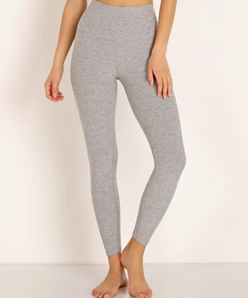 Beyond Yoga Bottoms>Spacedye Midi High Waisted Legging Silver Mist