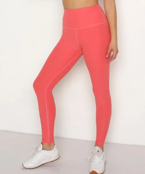 Beyond Yoga Bottoms>Spacedye Midi High Waisted Legging Pink Crush
