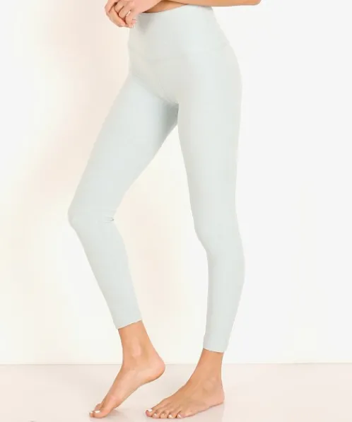 Beyond Yoga Bottoms>Spacedye Midi High Waisted Legging Aqua Mist
