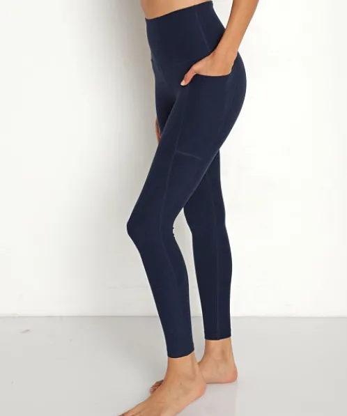 Beyond Yoga Bottoms>Spacedye Midi High Waisted Pocket Legging Nocturnal