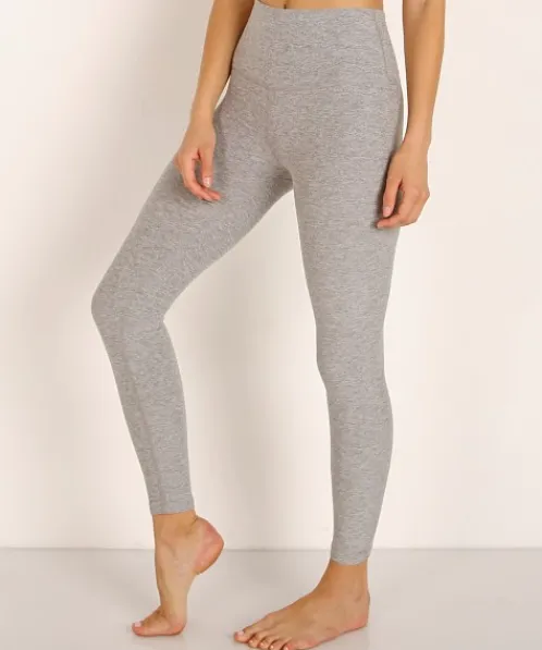 Beyond Yoga Bottoms>Spacedye Midi High Waisted Legging Silver Mist