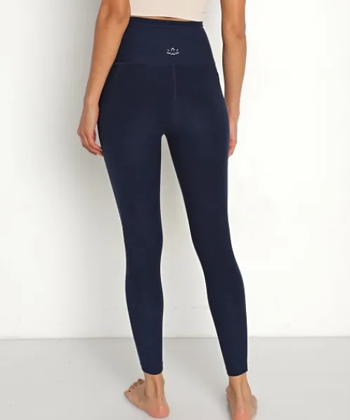Beyond Yoga Bottoms>Spacedye Midi High Waisted Pocket Legging Nocturnal