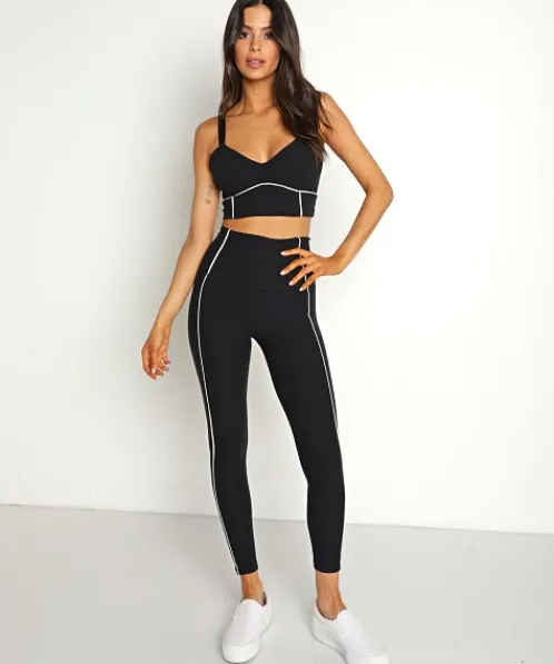 Beyond Yoga Sports Bras>Spacedye Pipe Up Bra Darkest Night