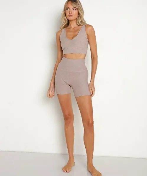 Beyond Yoga Sports Bras>Spacedye Shape It Long Line Bra Chai
