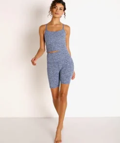 Beyond Yoga Sports Bras>Spacedye Slim Cropped Tank Indigo White