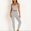 Beyond Yoga Sports Bras>Spacedye Slim Cropped Tank Silver Mist
