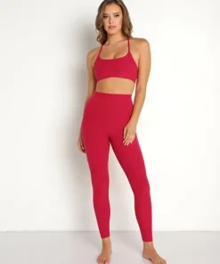 Beyond Yoga Sports Bras>Spacedye Slim Racerback Bra Dragon Fruit Sangria