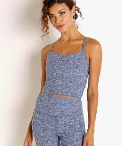 Beyond Yoga Sports Bras>Spacedye Slim Cropped Tank Indigo White