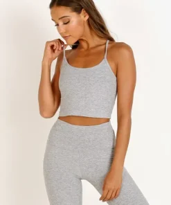 Beyond Yoga Sports Bras>Spacedye Slim Cropped Tank Silver Mist