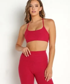 Beyond Yoga Sports Bras>Spacedye Slim Racerback Bra Dragon Fruit Sangria