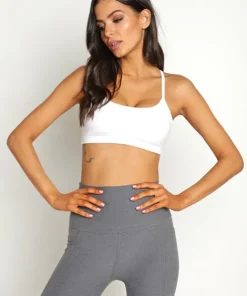 Beyond Yoga Sports Bras>Spacedye Slim Racerback Bra Cloud White