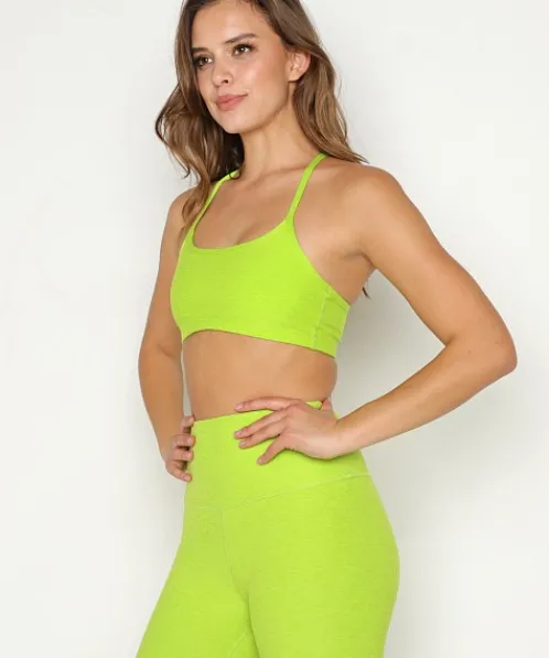 Beyond Yoga Sports Bras>Spacedye Slim Racerback Bra Matcha Green-Lime