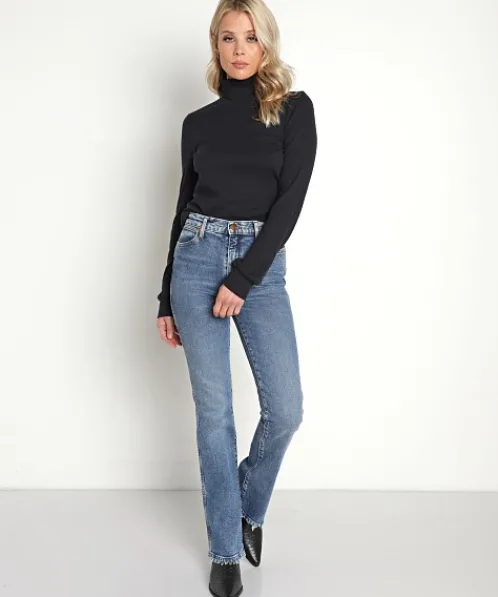 Beyond Yoga Tops>The Essential Ribbed Turtleneck Black