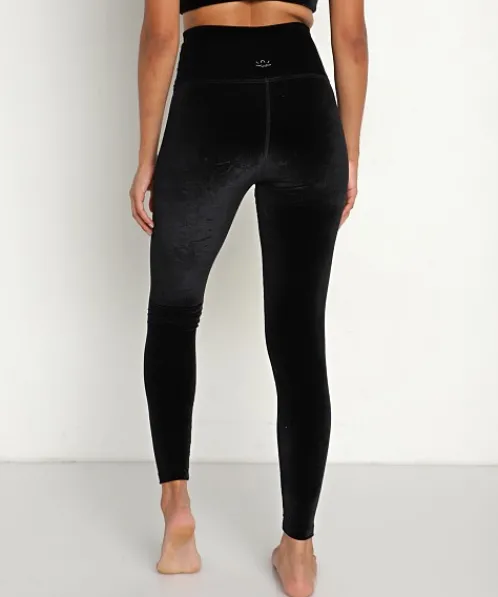 Beyond Yoga Bottoms>Velvet Motion High Waisted Midi Legging Black Velvet