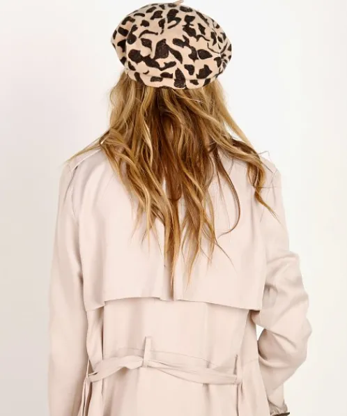 Brixton Accessories>Audrey LW Beret Leopard
