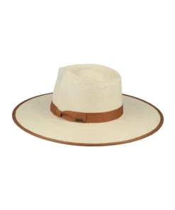 Brixton Accessories>Joanna Rancher Hat Off White/Toffee