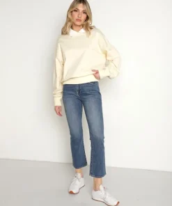Callahan Knits>Diana Polo Sweatshirt Creme