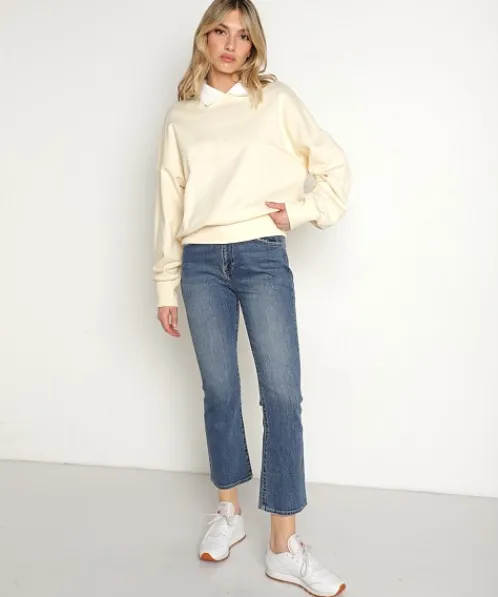 Callahan Knits>Diana Polo Sweatshirt Creme