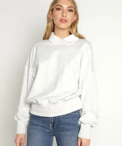 Callahan Knits>Diana Polo Sweatshirt Heather Grey